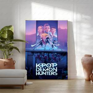 Bandai | Anime Movie K-Pop D-Demon Hunters Poster High Quality Print Waterproof Wall Art Sticker For Bar Living Room Decor Gift