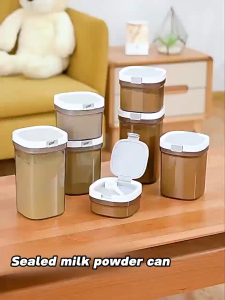 Multifunctional Baby Food Storage Jar Airtight Milk Powder Storage Container With Scoop&Scraper