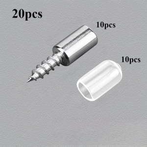 20pcs Metal Shelf Support Pegs with Anti-Slip Sleeves & Self-Tapping Screws Furniture Hardware Set