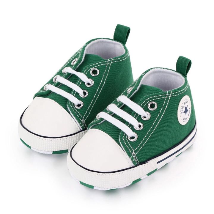 Baby converse green best sale