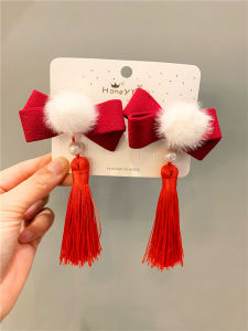 Childrens New Year Festive Hairpin Girls New Year Tassel Chinese Style Hair Accessories Little Girl Hanfu Headdress New Year Hairpin