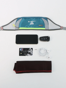 WRELS Sports Waist Bag Outdoor Running Lightweight Waterproof Reflective Strap Headphone Jack Strap #W2782