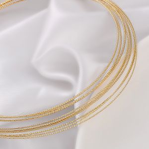 ลวดทองแดงทองเหลืองชุบ 0.7-1มม 18K สำหรับทำสร้อยข้อมือ คอแบบทำมือ