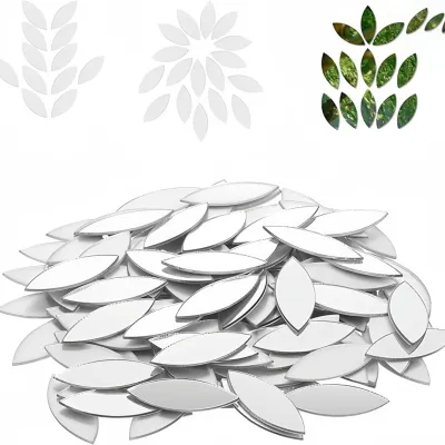 100pcs/200pcs Acrylic Shape Mirror Stickers Mosaic Bulk Self-adhesive DIY Craft Art Mirror Wall Door Home Decorations