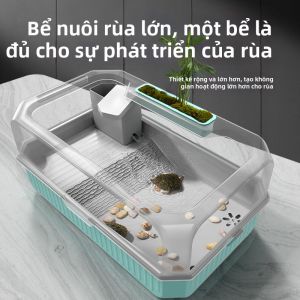 ZHUOLESHI | Bể Nuôi Rùa Nhựa với Nền Phơi Nắng