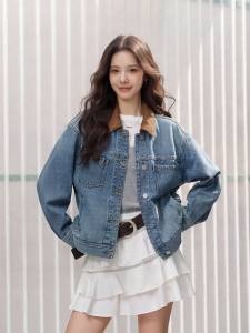 Semir | Retro Loose Turn-down Collar Jean Jacket 2026 New