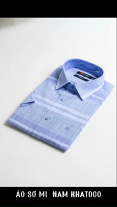 Áo sơ mi tay ngắn Khatoco lai ngang (M-2XL)