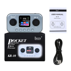 IRIN | IRIN KR-10 Guitar Multi-effects Pedal Processor Bank Mode 80 Presets 6 Effect Modules 20AMP MIDI Controller Rechargeable Pedal