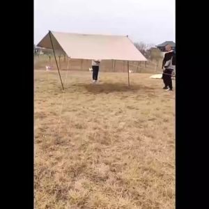 （Spot COD）Canopy Camping Awning Outdoor Sunshade Beach Sunshade Portable Picnic Waterproof Awning