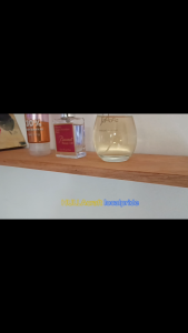 RAK AMBALAN KAYU MODEL L/Rak Dinding Melayang lebar 13cm Kayu Mahoni