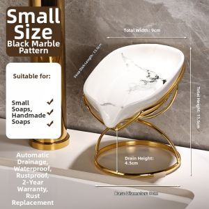 ZUNMOS | Luxury Style Soap Storage Box Water Draining