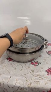 ซึ้งนึ้ง 28cm. ฝาแก้ว ชั้นเดียว สแตนเลส แข็งแรง ทนทาน