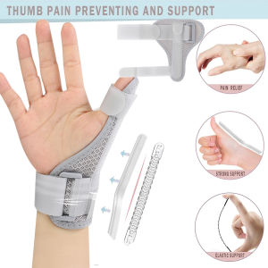 Wrist Support Splint Thumb Support Brace Adjustable Thumb Splint Compression Splint Relieves Wrist Pain Sprains Tendonitis and Joint Pain Breathable Wrist Brace Universal