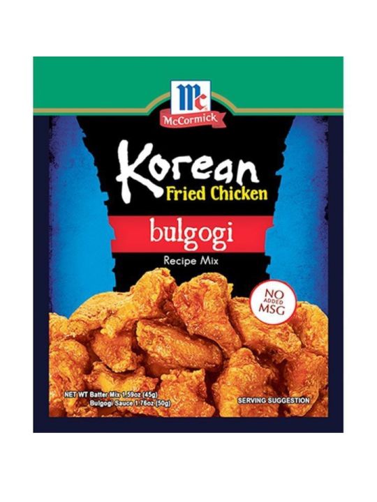 McCormick Korean Fried Chicken Bulgogi Recipe Mix 95grams lets you recreate the iconic Korean