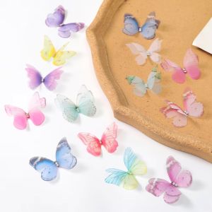 5/10/20/30Pcs 5cm Butterfly Appliqued 3D Butterfly Patch for DIY Crafts Gifts Wedding Decorations Party Supplies Cake Ornament