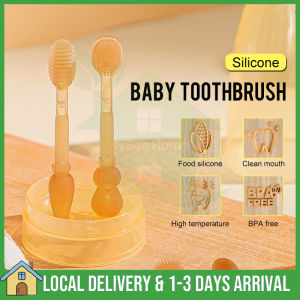 3 in 1 Toddler Toothbrush Soft Silicone Baby Toothbrush Tung Cup Set Infant Rubber Teeth Brushes Tooth Brush Berus 0-18M