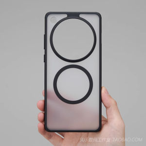 Business Luxury Magnetic Absorption Charging Black Edge Style Protective Armor for Vivo X200 pro Mini X100s Anti-Fall IQOO13 pro Semi-Transparent Frosted Simple Mens Phone Case