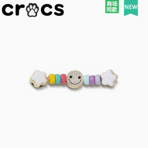 New Crocs Colorful Smile Hole Shoe Accessories Beads Star Chain Smile Face Design Shoe Parts And Accessories