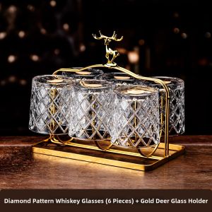 ZHUXI | Vintage Engraved Glass Whiskey Set High-end