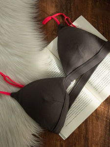 Colorful WUXIN Pure Cotton Sports Bra Triangle Cup Shoulder Strap Backless Womens Camisole Underwear Short Style Basic Pattern