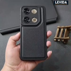 Softcase Leather Pro Macaron Black Itel P55 5G Itel P55 Nfc Itel P65