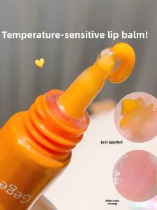 Natural Fruit Extract Color Changing Lip Gloss Womens Moisturizing Hydrating Lipstick Brightens Lip Color Student Fake Natural Look Colored Lip Balm