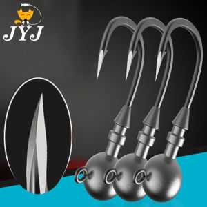 JYJ 10pieces 3.5g /5g/7g/10g/14g Screw Thread fishing jig head hook for soft lure bait worm hook sharp fishing jig hooks new