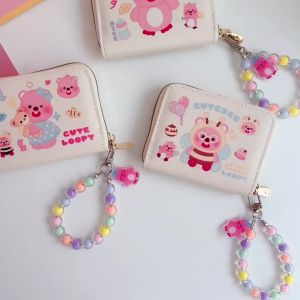 Pororo | Ví Đựng Tiền Xu Dung Lượng Lớn Loopy Ví Hoạt Hình In Hình Trái Tim Nữ Tính Đa Chức Năng Chống Từ Tính Dễ Thương Ví Ngắn PU Có Giá Trị Cao Di Động Dễ Thương