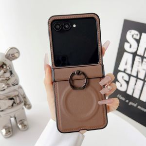 szhaiyu | 360 Rotating Ring Holder Magnetic Wireless Charging Phone Case for Motorola Razr 50 60 70 Ultra Moto Razr 50 60 70 Leather Cover