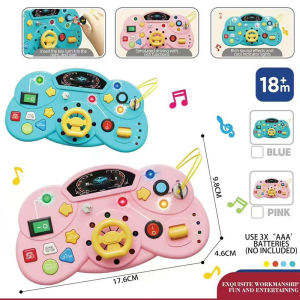 Steering Wheel Busy Board Montessori Toys Toddlers LED Light Switch Sensory Games Early Education Learning Baby Travel Toys Gift
