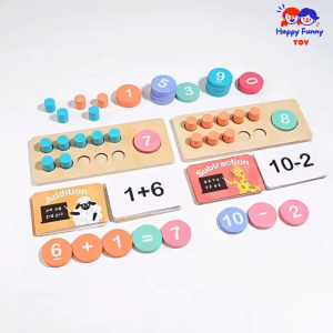 TOY😊พร้อมส่ง💯 บล็อคไม้สอนคณิต Montessori ของเล่นเพื่อการศึกษา สอนการนับเลข การบวก การลบ ง่ายๆ ของเล่นเสริมทักษะ