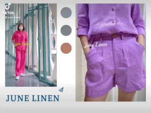 [JUNE LINEN] - Áo sát nách cổ tim LINEN. 8 màu. Có size lớn. HỎA TỐC. Ảnh thật. A11.