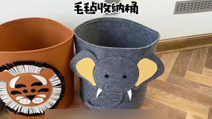 large capacity baby toy storage bucket Felt storage bag Large Laundry Hamper Kid Toys Storage Basket Clothes Organizer