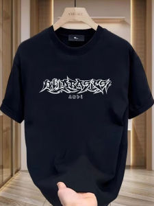 Áo Thun Nam Tay Ngắn Cotton Phong Cách Mỹ Cổ Tròn in Chữ Thời Trang Mùa Hè Đa Năng Thương Hiệu INS Thiết Kế Cổ Điển