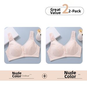 Herbal No Underwire Front Clip Vest Style Comfortable Bra