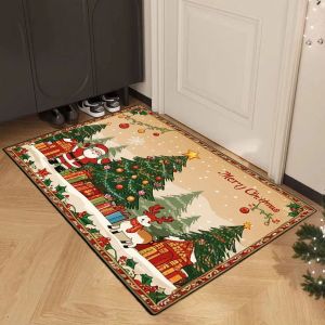 VIKAMA Christmas Decorative Doormat Non-Slip & Durable Entrance Hallway Doormat Bathroom Rug Festive Home Decor