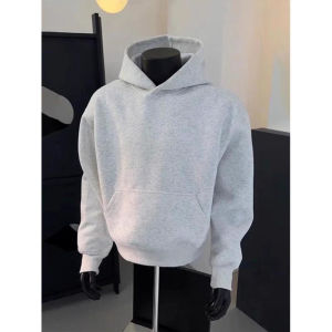 เสื้อสเวตเตอร์ฮู้ดลายดอกไม้สีเทาสำหรับผู้ชาย ฤดูใบไม้ผลิ ฤดูร้อน ฤดูใบไม้ร่วง ฤดูหนาว 2025 แบรนด์ใหม่ เสื้อตัวบนลำลองสำหรับเยาวชน