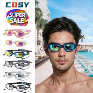 แว่นตาว่ายน้ำ HD (ไม่มีกล่องนะคะ) ผู้ใหญ่ป้องกันหมอกชุบ Sunglasses Swimming Goggles แว่นตาว่ายน้ำสำหรับผู้ชายและผู้หญิง ซิลิโคนแว่นตาว่ายน้ำกันน้ำ (สินค้าพร้อมส่ง)