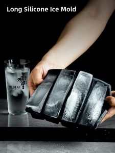 Large Silicone Ice Cube Tray Bar Whiskey Cocktail Colin Frozen Ice Block Box with Lid Kitchen Cooking Utensils Ice Maker