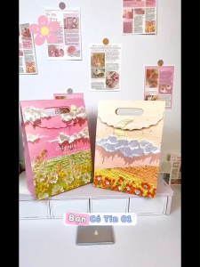 Túi Giấy Đựng Quà Sinh Nhật Mini Cute – Thiết Kế Sang Trọng Có Hoa Dày Đẹp Cứng Cáp Gói Quà Tặng Hoàn Hảo