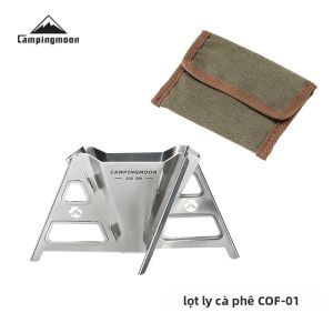 Campingmoon | CAMPINGMOON Phễu Cà Phê Có Thể Gập Lại Bằng Thép Không Gỉ Bộ Lọc Pha Cà Phê Thủ Công Có Túi Đựng Để Cắm Trại Ngoài Trời