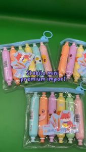 Stabilo Mini Lucu Premium Import (2107/2108) / Highlighter Penanda Warna Warni / Stabilo / Stabilo Warna / Srtabilo Isi 6 Warna / Stabilo Eskrim Cone 1 Set 6 / Monas Highlighter Penanda Berwarna Lucu