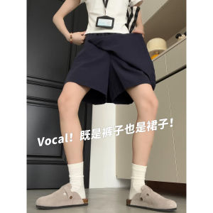 Váy Ngắn Chữ a Cạp Cao Thể Thao Ice Silk Cho Nữ Mùa Hè 2025 Váy Ngắn Mùa Hè Phong Cách Công Sở A-line Mỏng Nhanh Khô