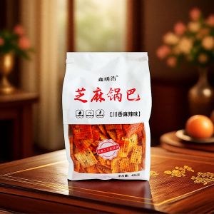 Xin Ming Hao Popular Sesame Crackers Korean Style Spicy Sichuan Peppercorn Office Snacks Small Bagged Puffed Snack Biscuits