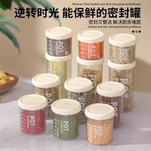 Hộp Đựng Thực Phẩm Trong Suốt Bằng Nhựa Acryl PS Cấp Thực Phẩm Có Nắp Đậy Tròn Cho Phòng Bếp Và Hộp Đựng Đồ Ăn Nhẹ Trà