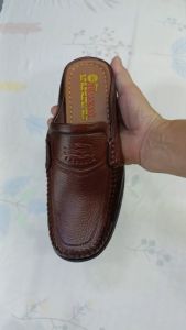 Dép Bít Mũi Nam TiTi ĐÔ Da Bò Thật Cao Cấp GSB20105