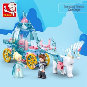 Sluban | Assembled Princess Snow Carriage Model Toy