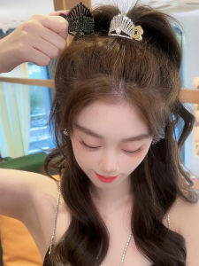 Kẹp Tóc Đính Ngọc Trai Crown High Ponytail Phụ Kiện Tóc Nữ Chống Sụt Giảm Kẹp Tóc Nửa Đầu Thời Trang Mới Ra Lò