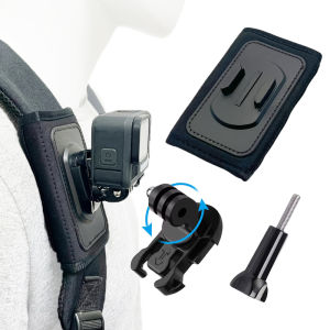 Backpack Shoulder Strap Mount For GoPro Hero 13 12 Insta360 DJI Action 360° Rotate Buckle J-Hook Quick Release Camera Accessory