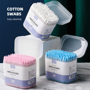 【COD】200pcs 2in1 Double Head Sterile Cotton Swabs Cosmetic Cotton Buds Tip Ear Cleaning Cotton Swabs